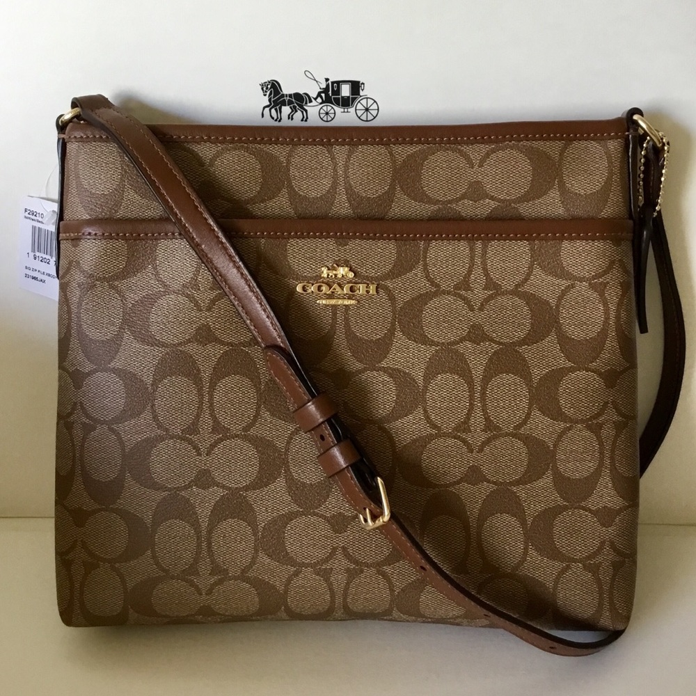 🌷Coach File Crossbody In Signature Canvas NWT. - Picture 7 of 8